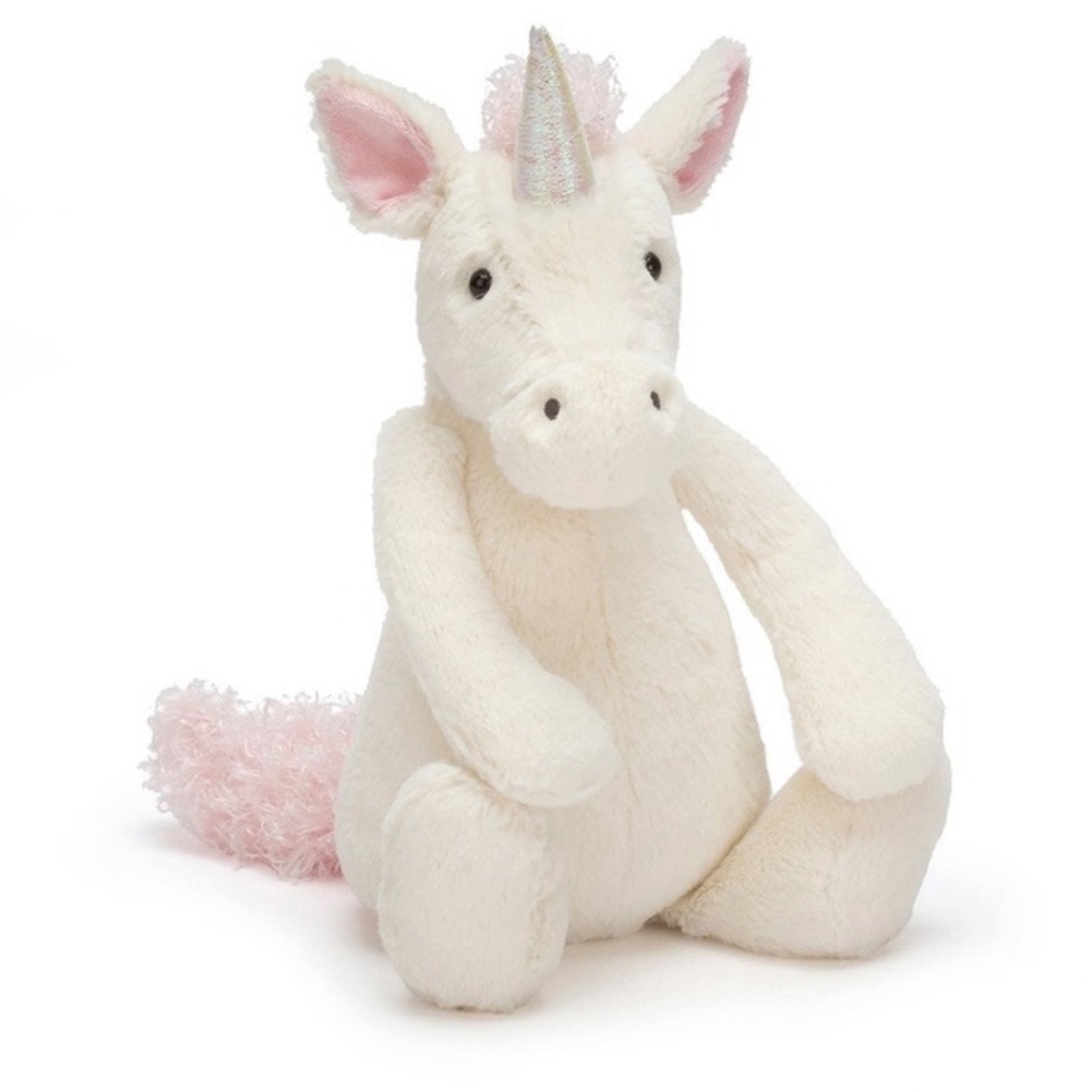 Jellycat bashful unicorn stuffed animal mini EUC